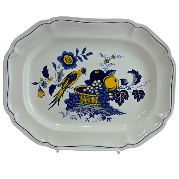 Spode England | Blue Bird Platter-S374 | Size 14.25x11 - Picture 1 of 5